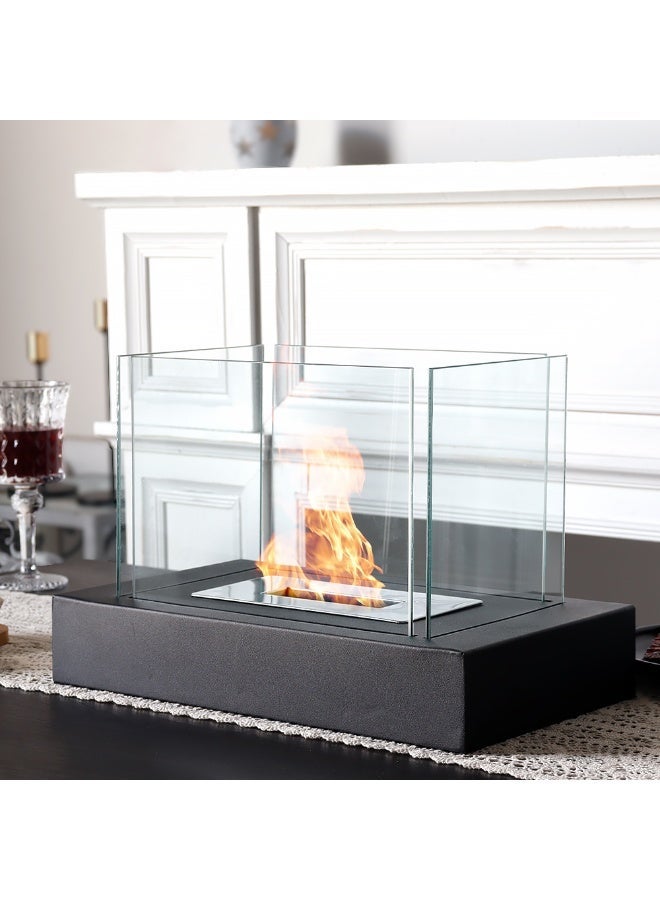 JHY DESIGN Tabletop Ambient Lighting - Modern Glass Flame Lamp for Atmosphere & Decorative Candlelight, Doubles as a Candle Holder - Image 5